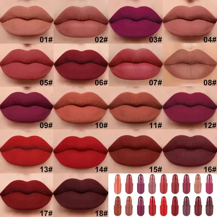 KS-One Matte Lipstick Capsule (Pack of 18)Little Capsule Lipstick Kit, Mini Matte Lipstick, Waterproof Lipstick For Girls