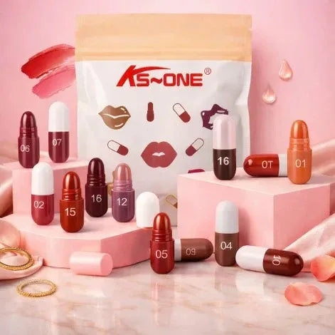 KS-One Matte Lipstick Capsule (Pack of 18)Little Capsule Lipstick Kit, Mini Matte Lipstick, Waterproof Lipstick For Girls